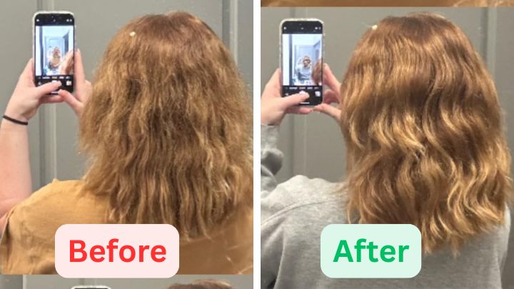 K18 Hair Mask Before and Afters