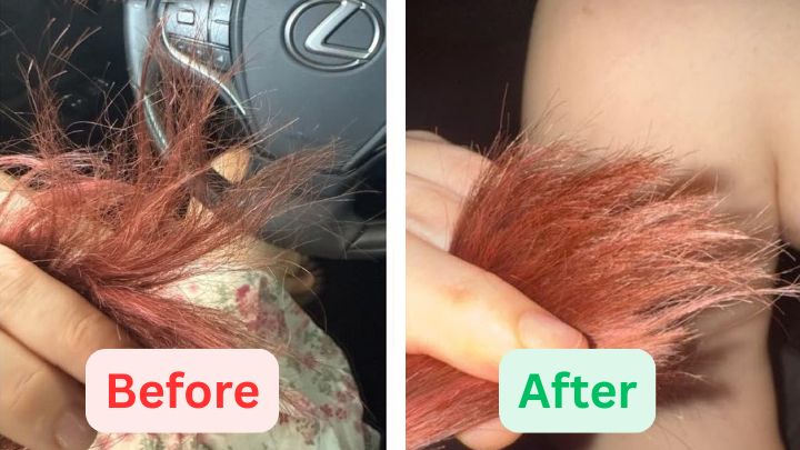 K18 Hair Mask Before and Afters